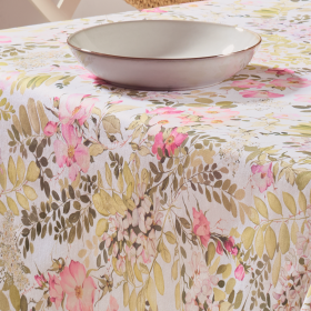 ATENAS abwaschbarer Tischläufer CIRCE 50x150cm pinke Blumen