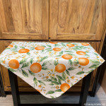 SANDER abwaschbare Tischdecke 90x90 Bistro Valencia Orangen orange