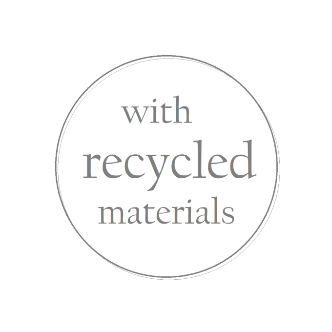 with recyled materials - recycelte Stoffe