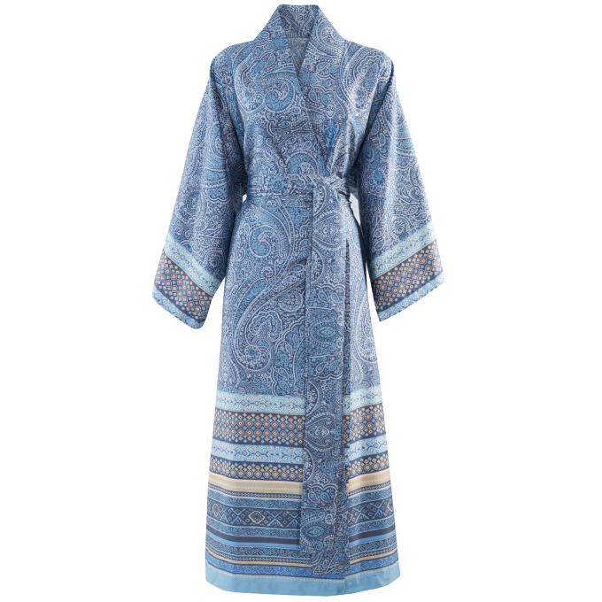 BASSETTI Kimono MASER Größe: L/XL Mako-Satin Farbe: B1. blau