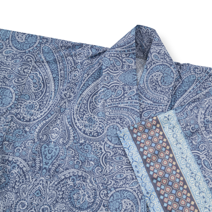 BASSETTI Kimono MASER Größe: L/XL Mako-Satin Farbe: B1. blau