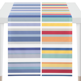 APELT OUTDOOR-Tischläufer 3901 STRIPES 48x140cm Streifen in frischen sommerlichen Farbtönen
