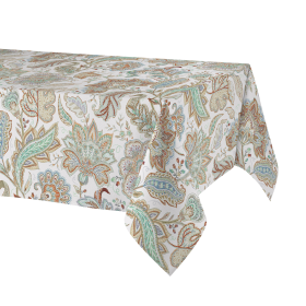 ATENAS Tischdecke abwaschbar 8098 FIORELLA Phantasie Blumen Outdoor 140x180cm Fb10. orange